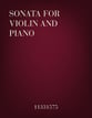 Sonata for Violin & Piano P.O.D. cover